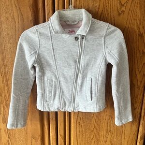 Justice Girls Light Gray Moto-Style Jacket